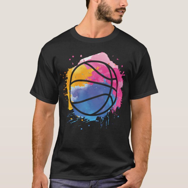 Camiseta Graffiti Basketball Art Basketball Player Love Bas (Frente)