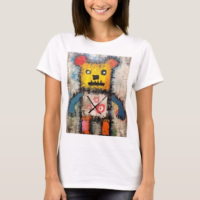Camiseta Graffiti Bear Brushstroke painting art  (Frente)