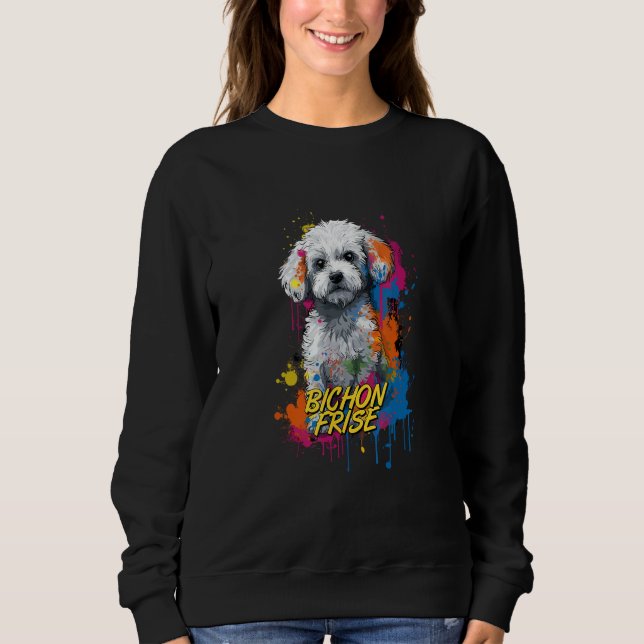 Camiseta Graffiti Bichon Frise Mural Street Bichon Frise (Frente)