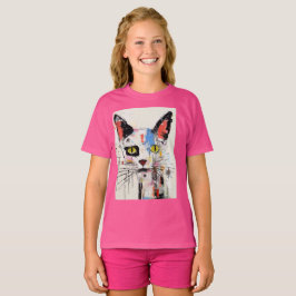 Camiseta Graffiti Cat Urban Cool Feline