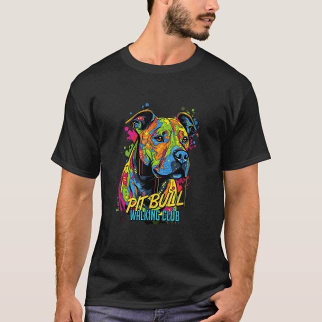 Camiseta Graffiti Engraçado American Pit Bull Terrier Camin (Frente)