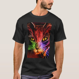 Camiseta Graffiti Gato Neon