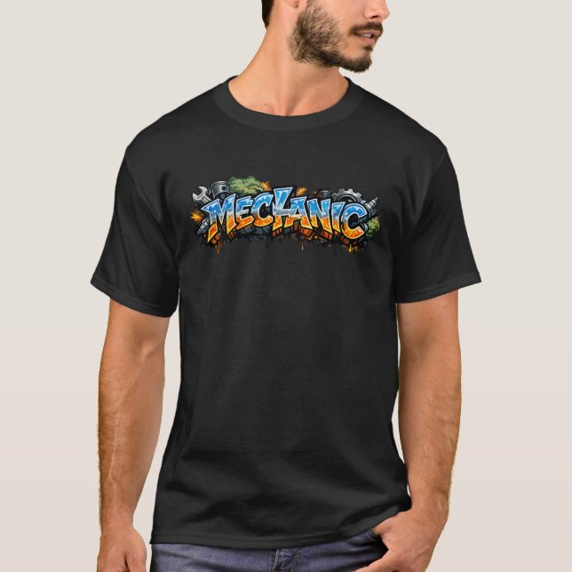 Camiseta Graffiti Mechanic Design Street Style (Frente)