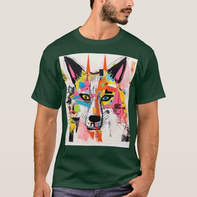 Camiseta Graffiti Wolf Urban Street‑Art Wolf  (Frente)