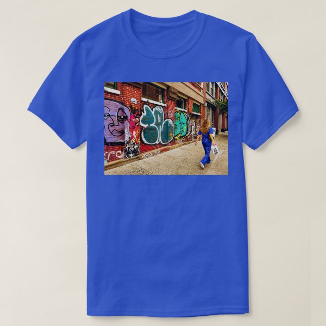 Camiseta Graffitis Nova Iorque Street Art (Frente do Design)