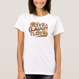 Camiseta Gráfica 2D divertida e funky ao vivo RI R