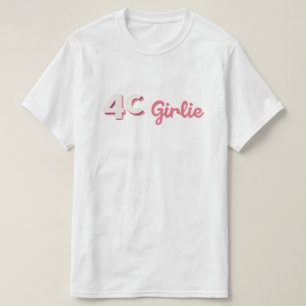 Camiseta Gráfica "4c Girlie" Textura de Cabelo Pre