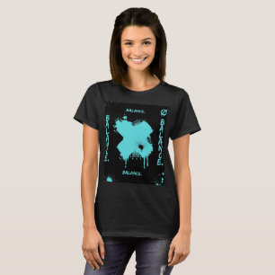 Camiseta Gráfica Abstrata de Equilíbrio Feminina