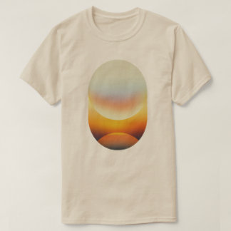 Camiseta Gráfica Abstrata Pôr do Sol Retro