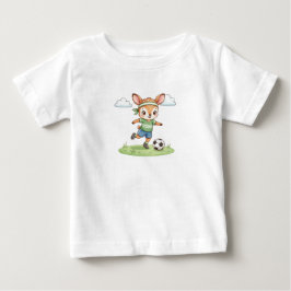 Camiseta Gráfica Adorável com Cervo de Futebol par