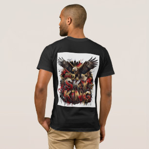 Camiseta Gráfica Águia Feroz   Ave de Fantasia Som