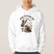 Camiseta Gráfica Amante de Café Jazz em Cada Golin