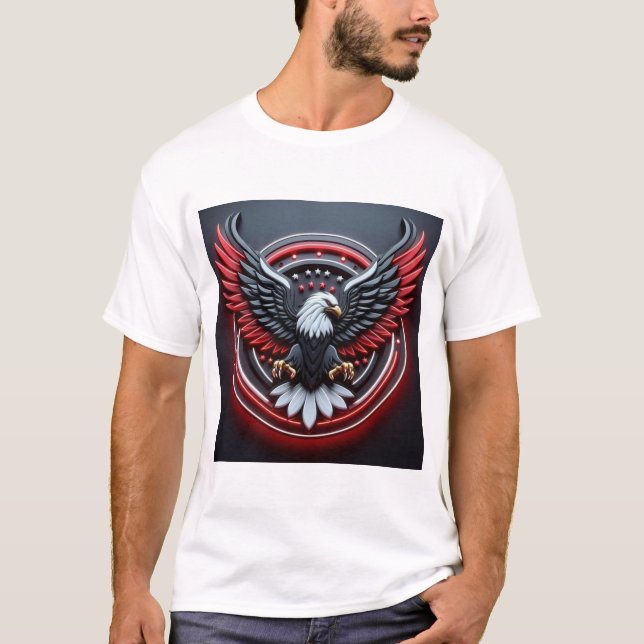 Camiseta Gráfica Americana da Águia (Frente)