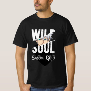 Camiseta Gráfica Anime Wild Soul – Satoru Gojo 👕�