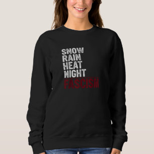 Camiseta Gráfica Anti-Fascismo NEVE CHUVA CALOR NO