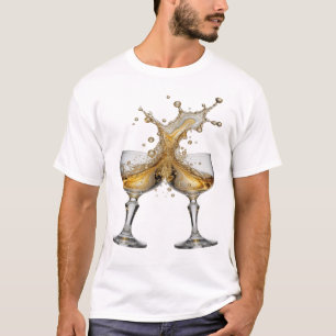 Camiseta Gráfica Artística Prata WHISKY SPLASH