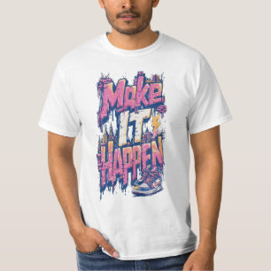 Camiseta Gráfica Atlética Inspiradora para Homens