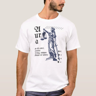Camiseta Gráfica Aura Gótica Lady Justice | Advoga