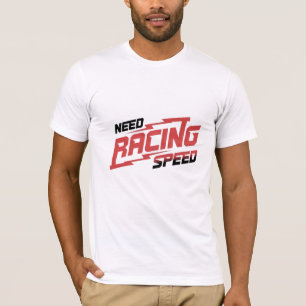Camiseta Gráfica Automotiva de Velocidade de Corri
