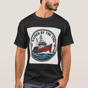 Camiseta gráfica básica masculina "Raised by the T