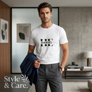 Camiseta Gráfica Básica Moderna Masculina HE Nome 