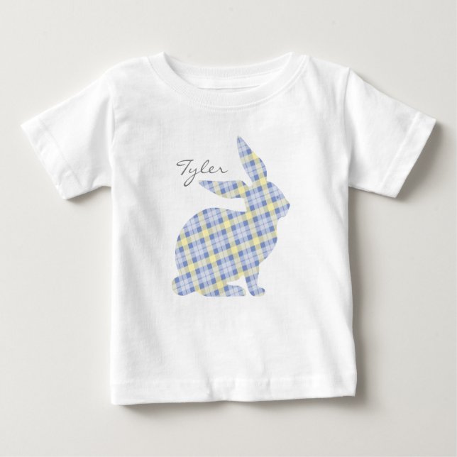 Camiseta Gráfica Blue Easter Bunny para Crianças (Frente)