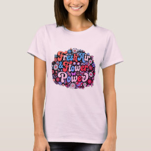 Camiseta Gráfica Boho Flower Power