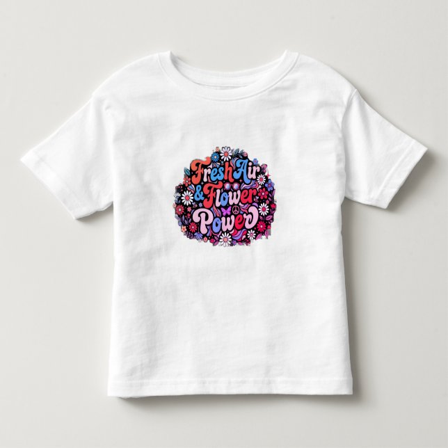 Camiseta Gráfica Boho Flower Power (Frente)