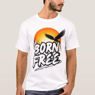 Camiseta Gráfica Born Free Eagle