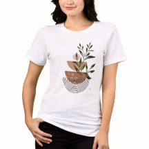 Camiseta Gráfica Botânica Boho Moderna