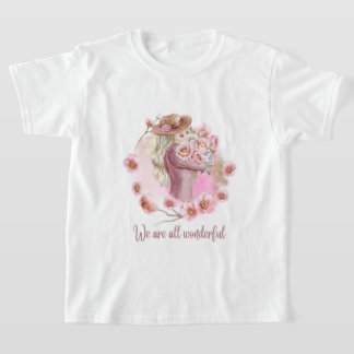 Camiseta Gráfica Branca para Menina Somos Maravilh