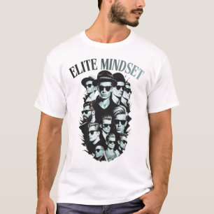 Camiseta gráfica branca vintage Elite Mindset para