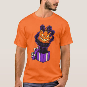 Camiseta Gráfica Caixa de Presente de Mão de Monst