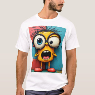 Camiseta Gráfica Caótica de Pop Art Vibrante