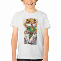 Camiseta Gráfica Capitão Liberdade – Herói da Just