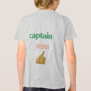 Camiseta Gráfica Capitão Liberdade – Herói da Just