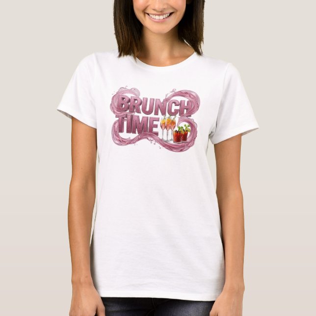 Camiseta Gráfica Catchy Pink BRUNCH TIME (Frente)