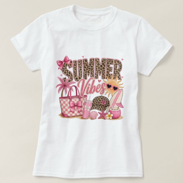 Camiseta Gráfica Classy Summer Vibes (Frente do Design)