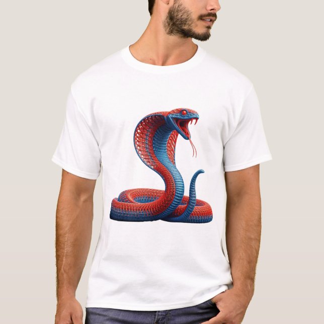 Camiseta Gráfica Cobra Artística Vibrante - Ousada (Frente)