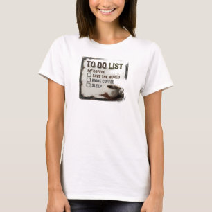 Camiseta Gráfica COFFEE FIRST SAVE WORLD Alegre