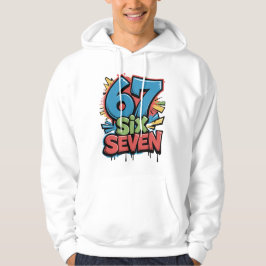 Camiseta Gráfica Colorida Pop Art 67 Six Seven par
