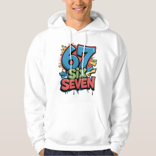 Camiseta Gráfica Colorida Pop Art 67 Six Seven par