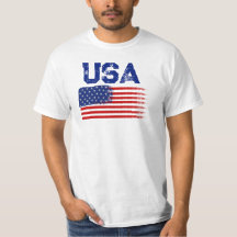 Camiseta Gráfica com Bandeira Patriótica Vintage d