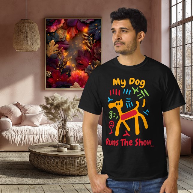 Camiseta Gráfica com Cachorro em Arte Pop Ousada (Criador carregado)