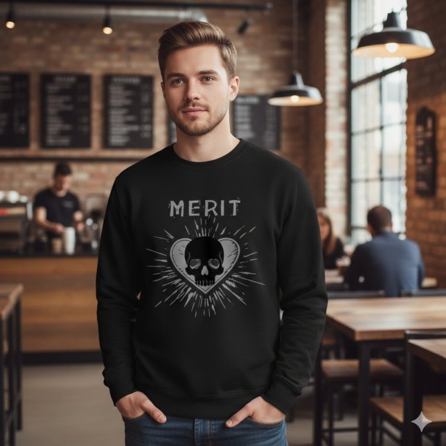 Camiseta Gráfica com Caveira e Coração em Estilo G (Criador carregado)