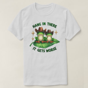 Camiseta Gráfica com Citação Divertida de Sapo - A