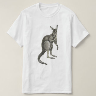 Camiseta Gráfica com Desenho de Canguru Esboçado
