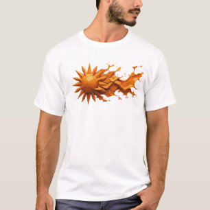 Camiseta Gráfica com Design de SOL ABSTRACTO Expre