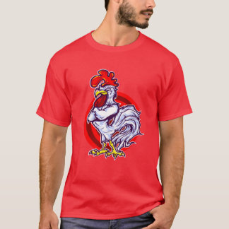 Camiseta Gráfica com Ilustração de um Galo Vibrant