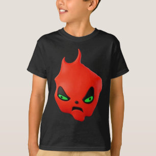 Camiseta Gráfica com Rosto Alien de Quatro Braços